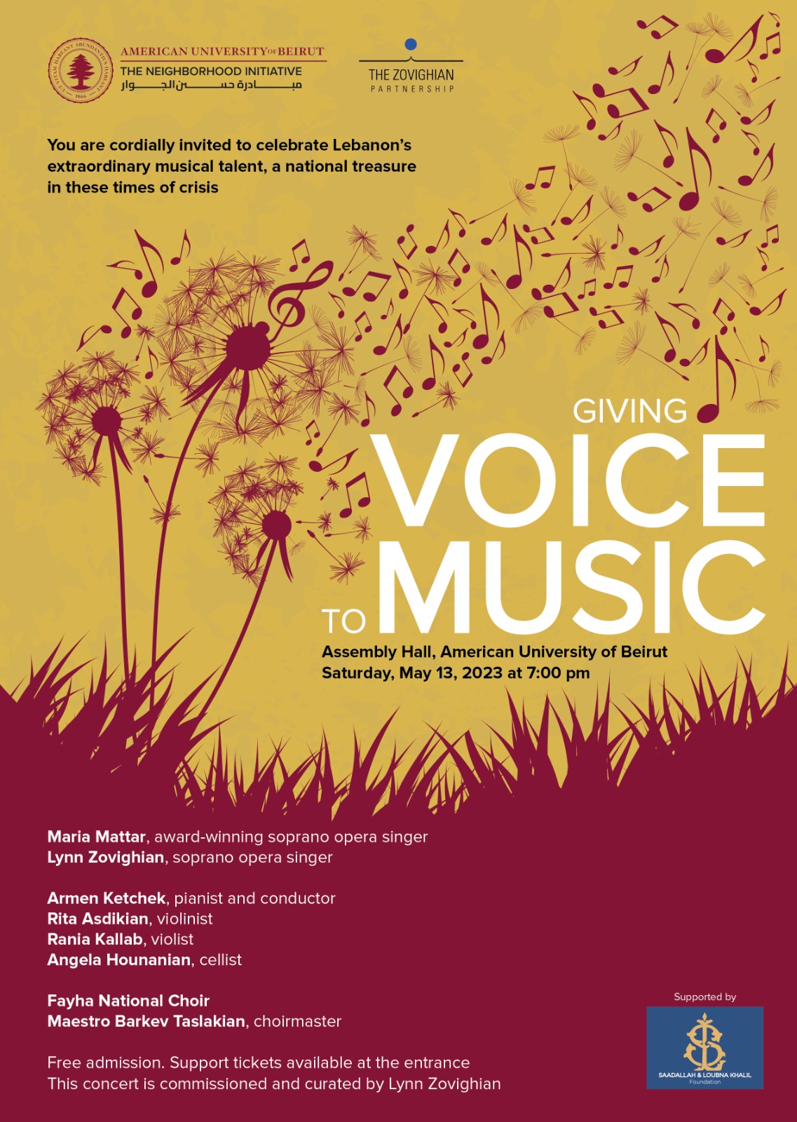 "Giving Voice to Music" Concert at AUB